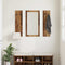 vidaXL Wall-Mounted Coat Rack Wall-mounted with Storage with Mirror Old wood Engineered wood