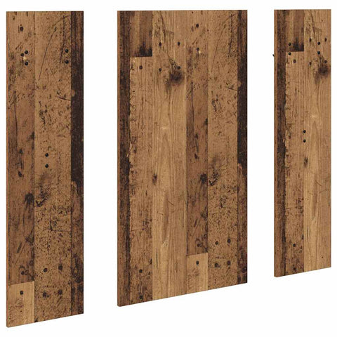 vidaXL Wall-Mounted Coat Rack Wall-mounted with Storage with Mirror Old wood Engineered wood