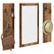 vidaXL Wall-Mounted Coat Rack Wall-mounted with Storage with Mirror Old wood Engineered wood