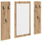 vidaXL Wall-Mounted Coat Rack Wall-mounted with Storage with Mirror Artisan oak Engineered wood