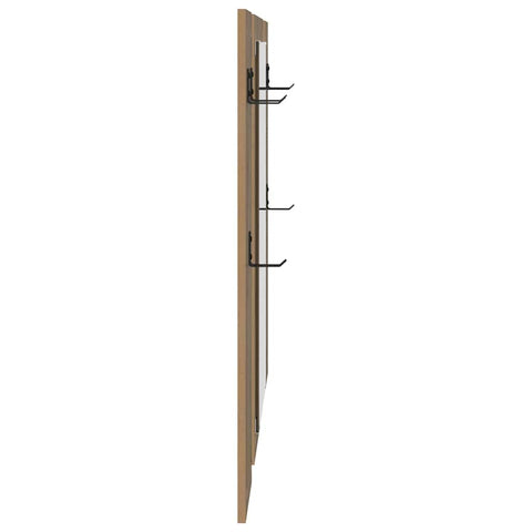 vidaXL Wall-Mounted Coat Rack Wall-mounted with Storage with Mirror Artisan oak Engineered wood