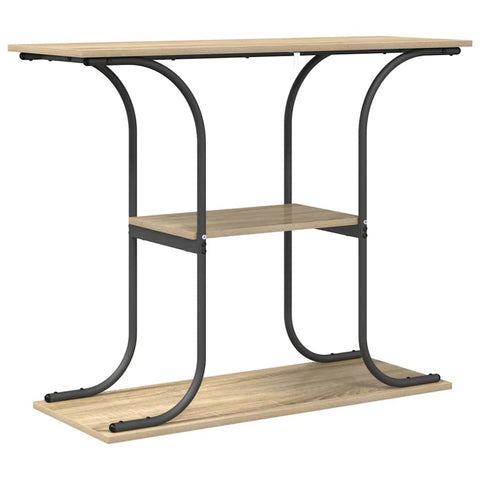 vidaXL Console Table Sonoma oak 101 x 35 x 80.5 cm Engineered wood
