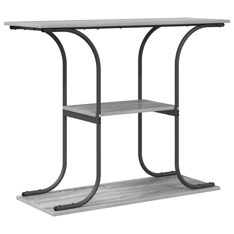 vidaXL Console Table Grey sonoma 101 x 35 x 80.5 cm Engineered wood
