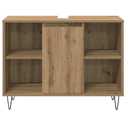 vidaXL 3 piece Bathroom Furniture Set Artisan Oak Engineered Wood