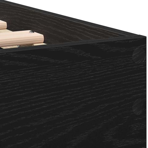 vidaXL Bed Frame with Headboard Black Oak 90 x 200 cm Engineered Wood