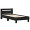 vidaXL Bed Frame with Headboard Black Oak 90 x 200 cm Engineered Wood