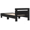 vidaXL Bed Frame with Headboard Black Oak 90 x 200 cm Engineered Wood
