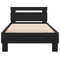 vidaXL Bed Frame with Headboard Black Oak 90 x 200 cm Engineered Wood