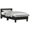 vidaXL Bed Frame with Headboard Black Oak 90 x 200 cm Engineered Wood