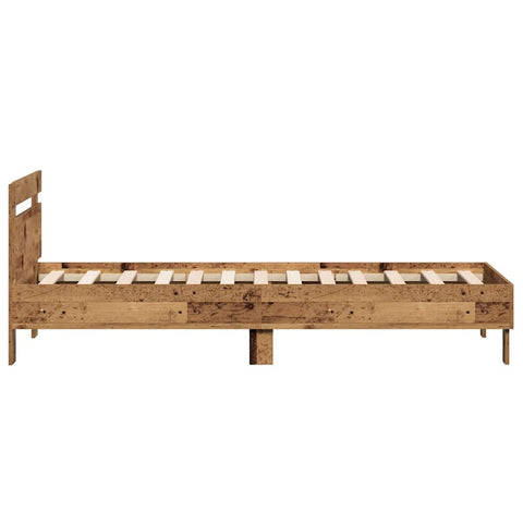 vidaXL Bed Frame with Headboard Old wood 90 x 190 cm Engineered Wood