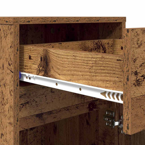 vidaXL Bedside Cabinet Old wood 38 x 34 x 61 cm Particle board