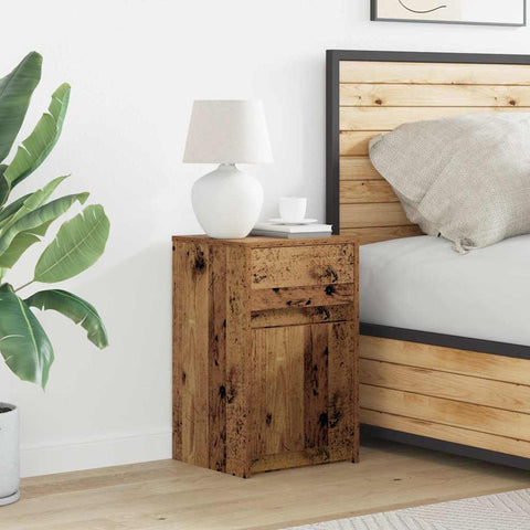 vidaXL Bedside Cabinet Old wood 38 x 34 x 61 cm Particle board