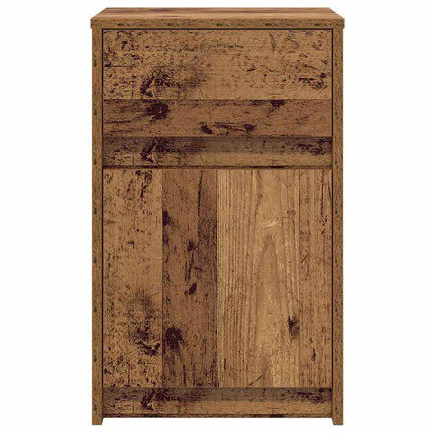 vidaXL Bedside Cabinet Old wood 38 x 34 x 61 cm Particle board