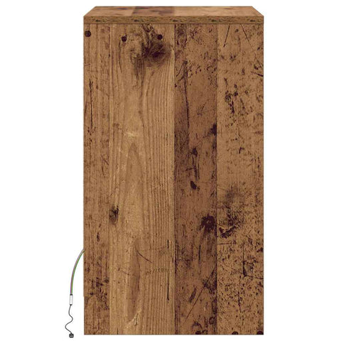vidaXL Bedside Cabinet Old wood 38 x 34 x 61 cm Particle board