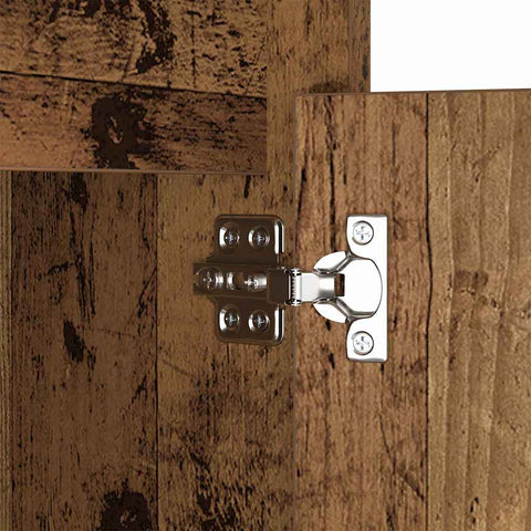 vidaXL Bedside Cabinet 2 pcs Old wood 38 x 34 x 61 cm Particle board