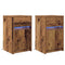 vidaXL Bedside Cabinet 2 pcs Old wood 38 x 34 x 61 cm Particle board