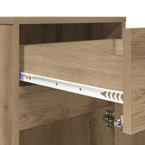 vidaXL Bedside Cabinet with Drawer 2 pcs Artisan oak 38 x 34 x 61 cm