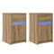 vidaXL Bedside Cabinet with Drawer 2 pcs Artisan oak 38 x 34 x 61 cm