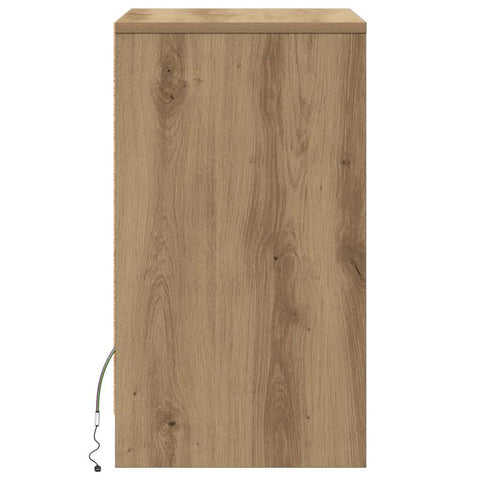 vidaXL Bedside Cabinet with Drawer 2 pcs Artisan oak 38 x 34 x 61 cm