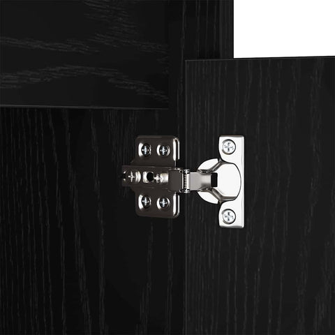 vidaXL Bedside Cabinet Black oak 38 x 34 x 61 cm Particle board