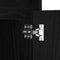 vidaXL Bedside Cabinet Black oak 38 x 34 x 61 cm Particle board