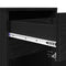 vidaXL Bedside Cabinet Black oak 38 x 34 x 61 cm Particle board