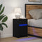 vidaXL LED Bedside Cabinet Black oak 38 x 34 x 61 cm Engineered wood