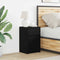 vidaXL Bedside Cabinet Black oak 38 x 34 x 61 cm Particle board