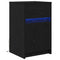 vidaXL Bedside Cabinet Black oak 38 x 34 x 61 cm Particle board
