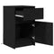 vidaXL Bedside Cabinet Black oak 38 x 34 x 61 cm Particle board