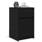 vidaXL Bedside Cabinet Black oak 38 x 34 x 61 cm Particle board