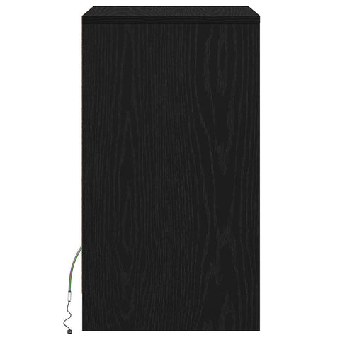 vidaXL Bedside Cabinet 2 pcs Black oak 38 x 34 x 61 cm Particle board