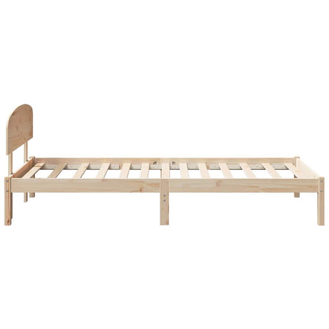 vidaXL Bed Frame with Headboard Brown 80 x 200 cm Solid Pine wood