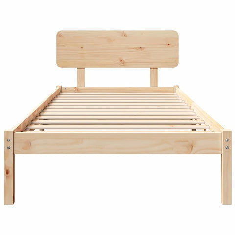 vidaXL Bed Frame with Headboard Natural 80 x 200 cm