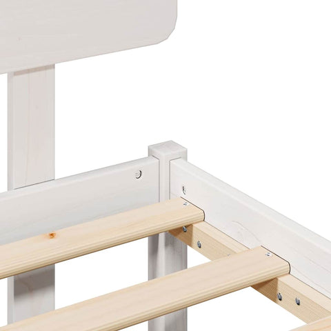 vidaXL Bed Frame with Headboard White 90 x 190 cm