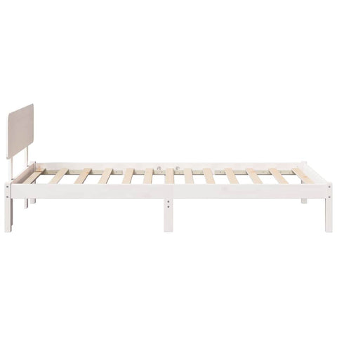 vidaXL Bed Frame with Headboard White 75 x 190 cm