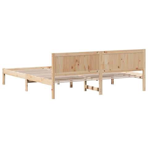 vidaXL Bed Frame Brown 200 x 200 cm Solid Pine wood