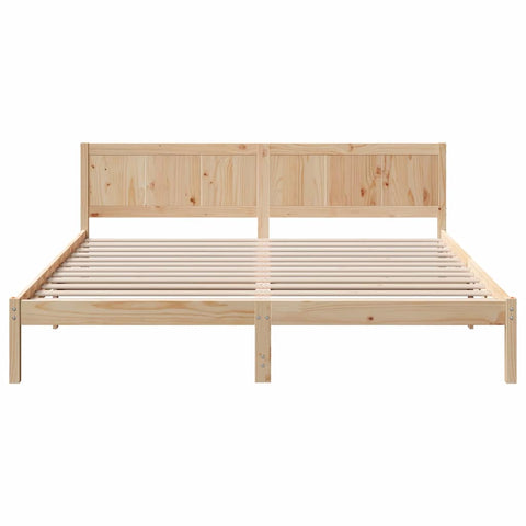 vidaXL Bed Frame Brown 180 x 200 cm Solid Pine wood