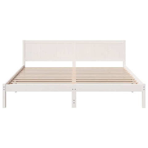 vidaXL Bed Frame White 180 x 200 cm Solid Pine wood