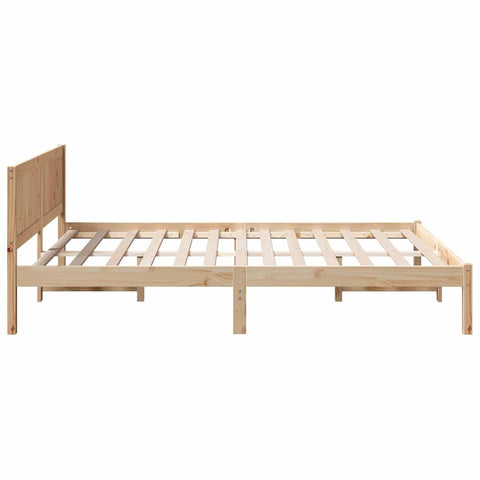 vidaXL Bed Frame Brown 160 x 200 cm Solid Pine wood