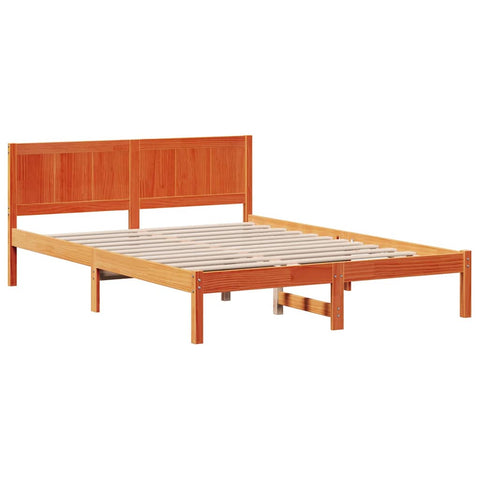vidaXL Bed Frame Brown 160 x 200 cm Solid Pine wood