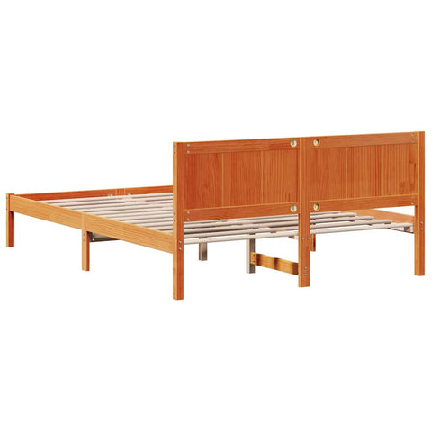 vidaXL Bed Frame Brown 160 x 200 cm Solid Pine wood