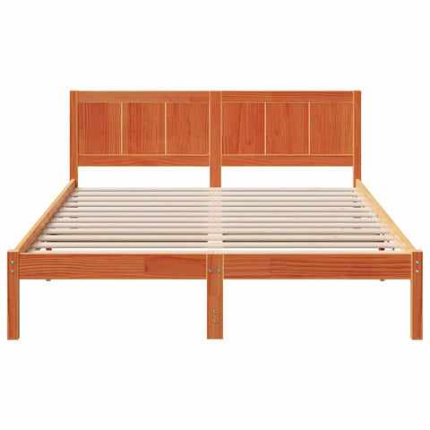 vidaXL Bed Frame Brown 160 x 200 cm Solid Pine wood