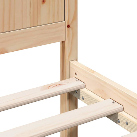 vidaXL Bed Frame Brown 150 x 200 cm Solid Pine wood