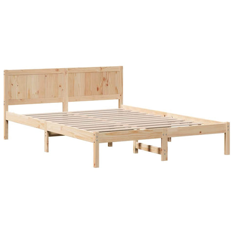 vidaXL Bed Frame Brown 150 x 200 cm Solid Pine wood