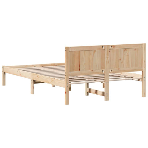 vidaXL Bed Frame Brown 120 x 200 cm Solid Pine wood