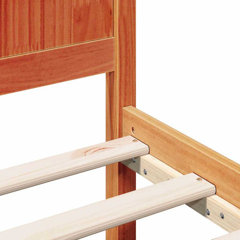 vidaXL Bed Frame Brown 140 x 190 cm Solid Pine wood