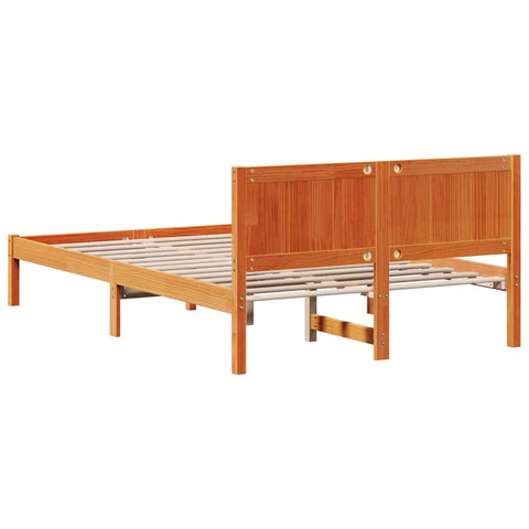 vidaXL Bed Frame Brown 120 x 190 cm Solid Pine wood