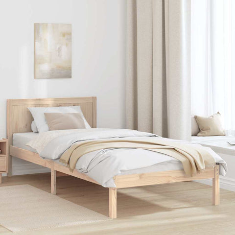 vidaXL Bed Frame Brown 80 x 200 cm Solid Pine wood