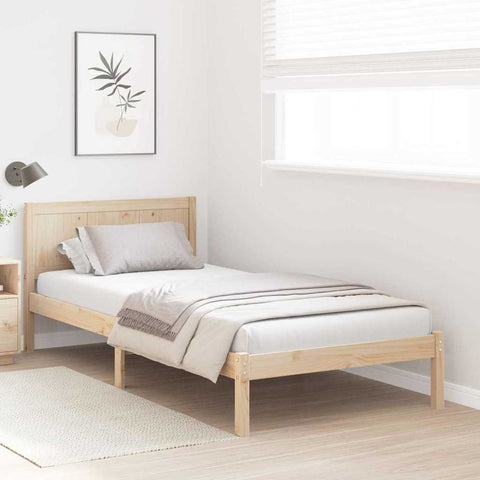 vidaXL Bed Frame Brown 80 x 200 cm Solid Pine wood